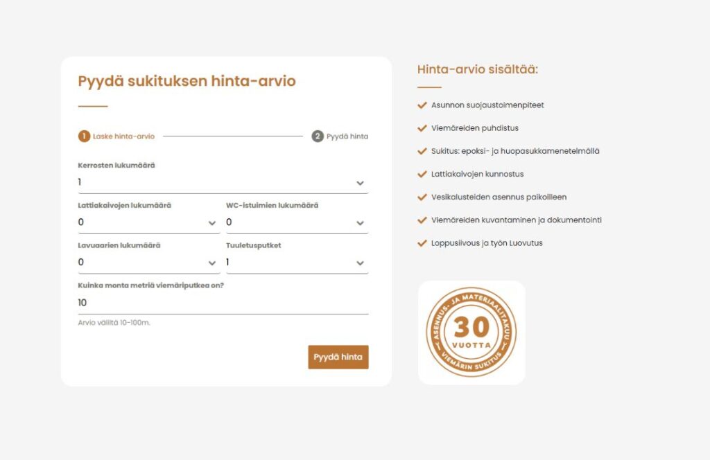 Esimerkki konversio-optimiointi muutoksista lomakkeeseen