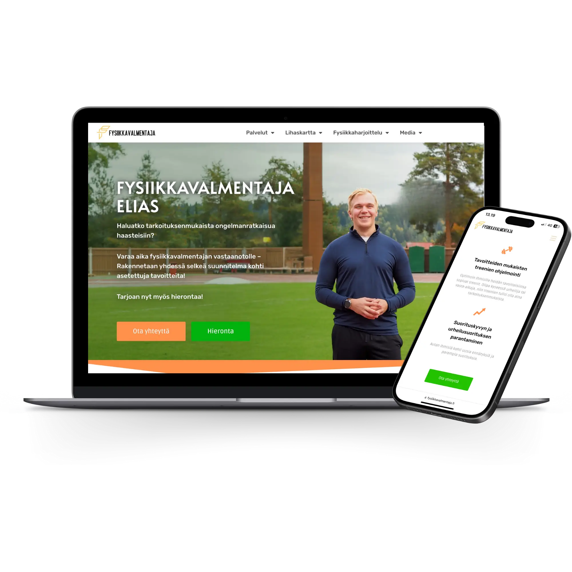 fysiikkavalmentaja.fi verkkosivu referenssi.