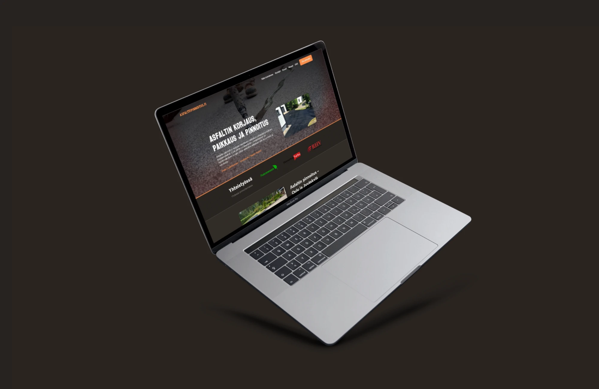 Asfalttipinnoitus.fi verkkosivu referenssi.