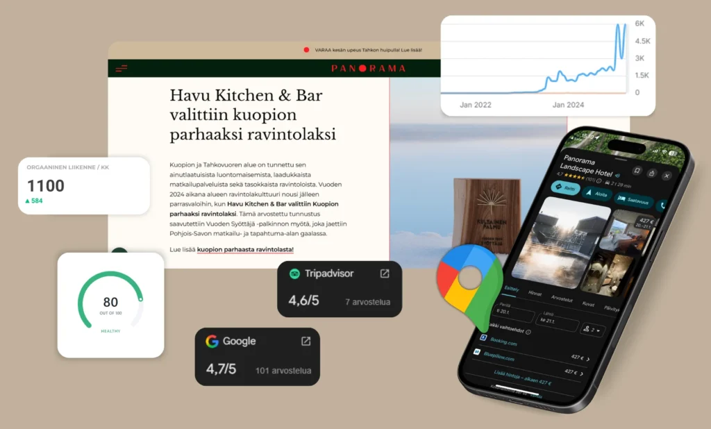 SEO-koulutus referenssi - Panorama Landscape Hotel.